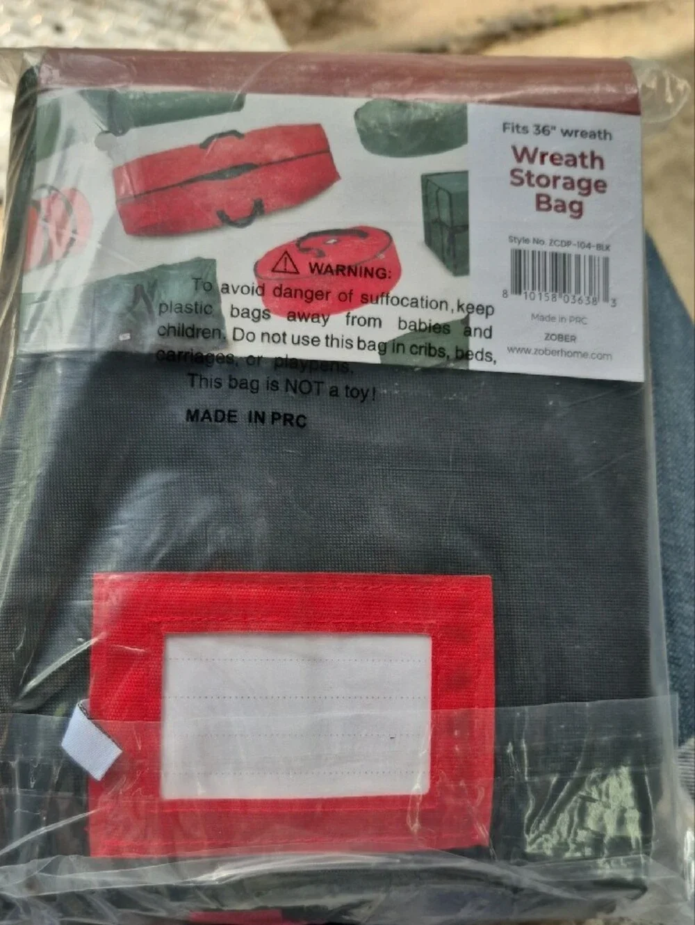 Premium Black Wreath Storage Bag - Set of 2